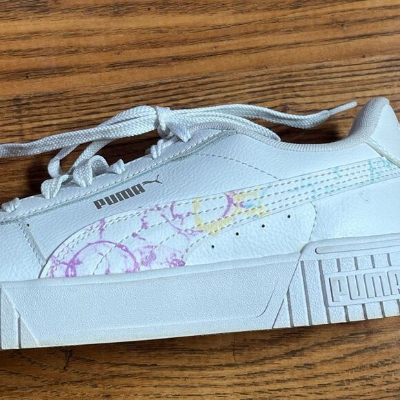 Puma Woman’s White Carina Bubble Dye Low Casual Sneaker Sz 7.5 - Picture 9 of 12